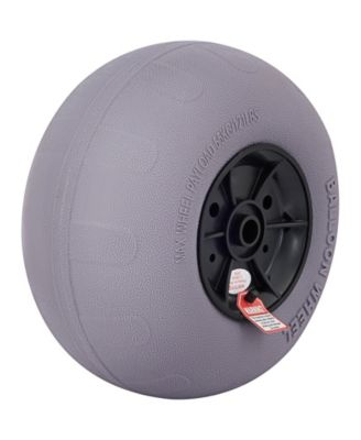 2-Pack 13" Beach Balloon Wheels, TPU Replacement Sand Tires for Kayak Dolly, Canoe Cart and Buggy with Air Pump