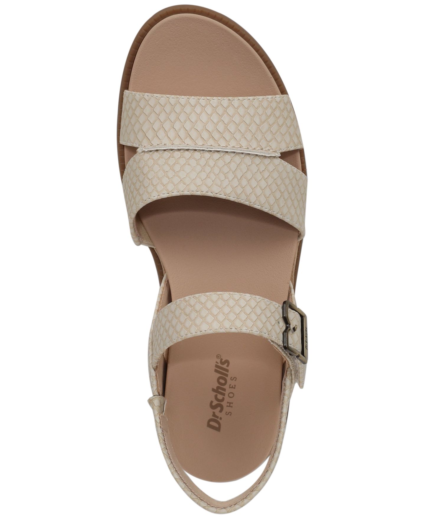 Женские сандалии Dr. Scholl's Timeless Fun Open Round Toe Strappy, цвет: Бежевая искусственная кожа — фото 4