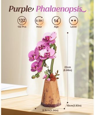 Wooden Flower 3D Puzzles Adults Artifical Flower Botanical Collection Building Craft Kit