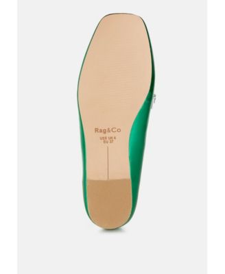 Womens Celosia Metallic Diamante Strap Loafers