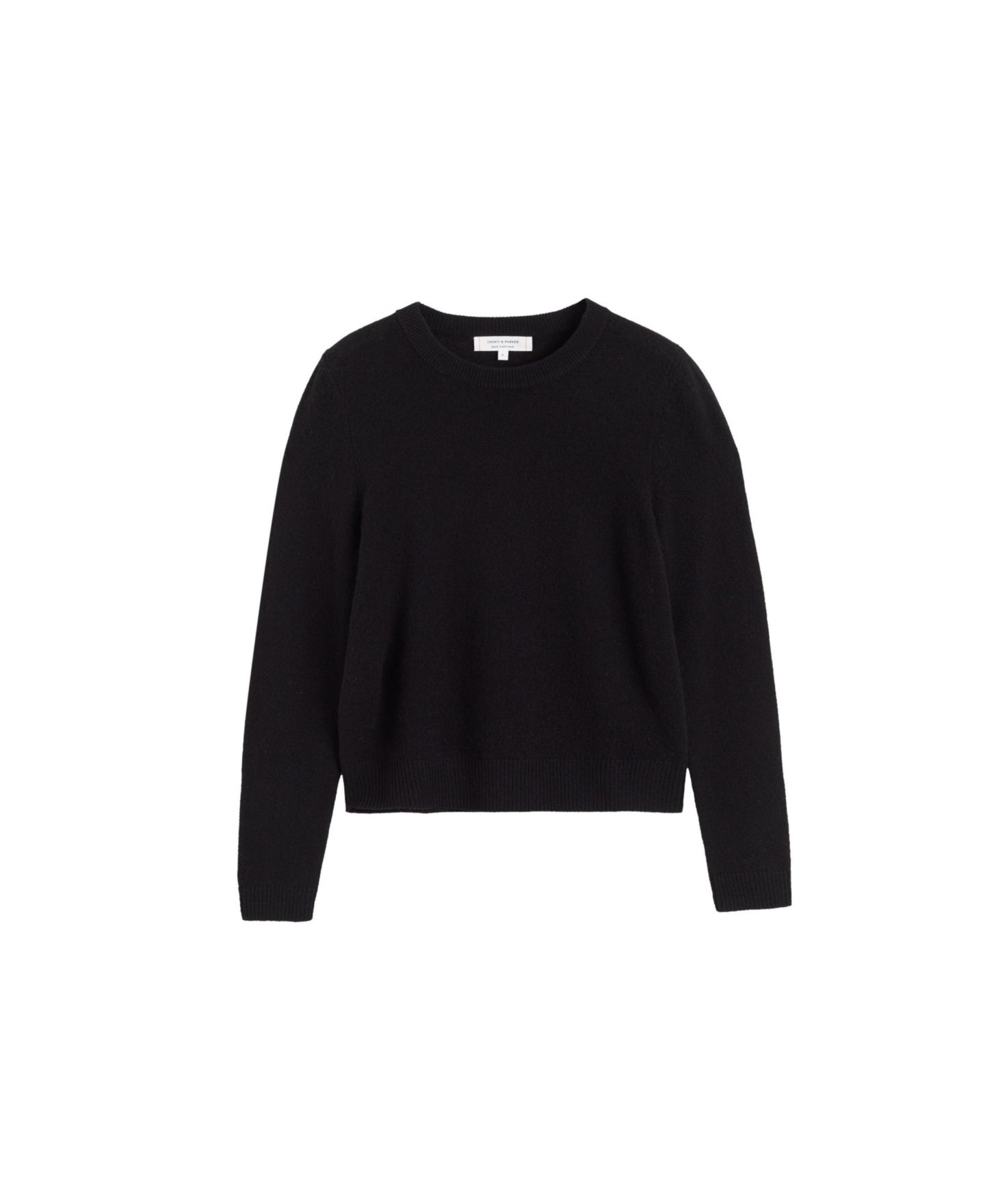 Женский свитер Chinti & Parker Cloud Cashmere Cropped Pullover, цвет: Чёрный — фото 3