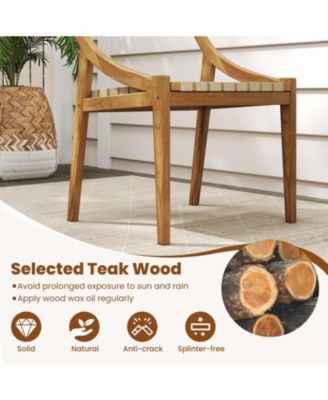 Outdoor Webbing Dining Chair for Patio or Garden