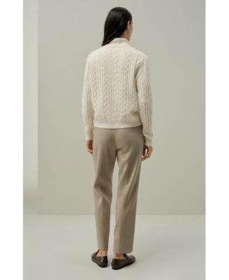 Women's Cable-Knit Baby Cashmere Cardigan