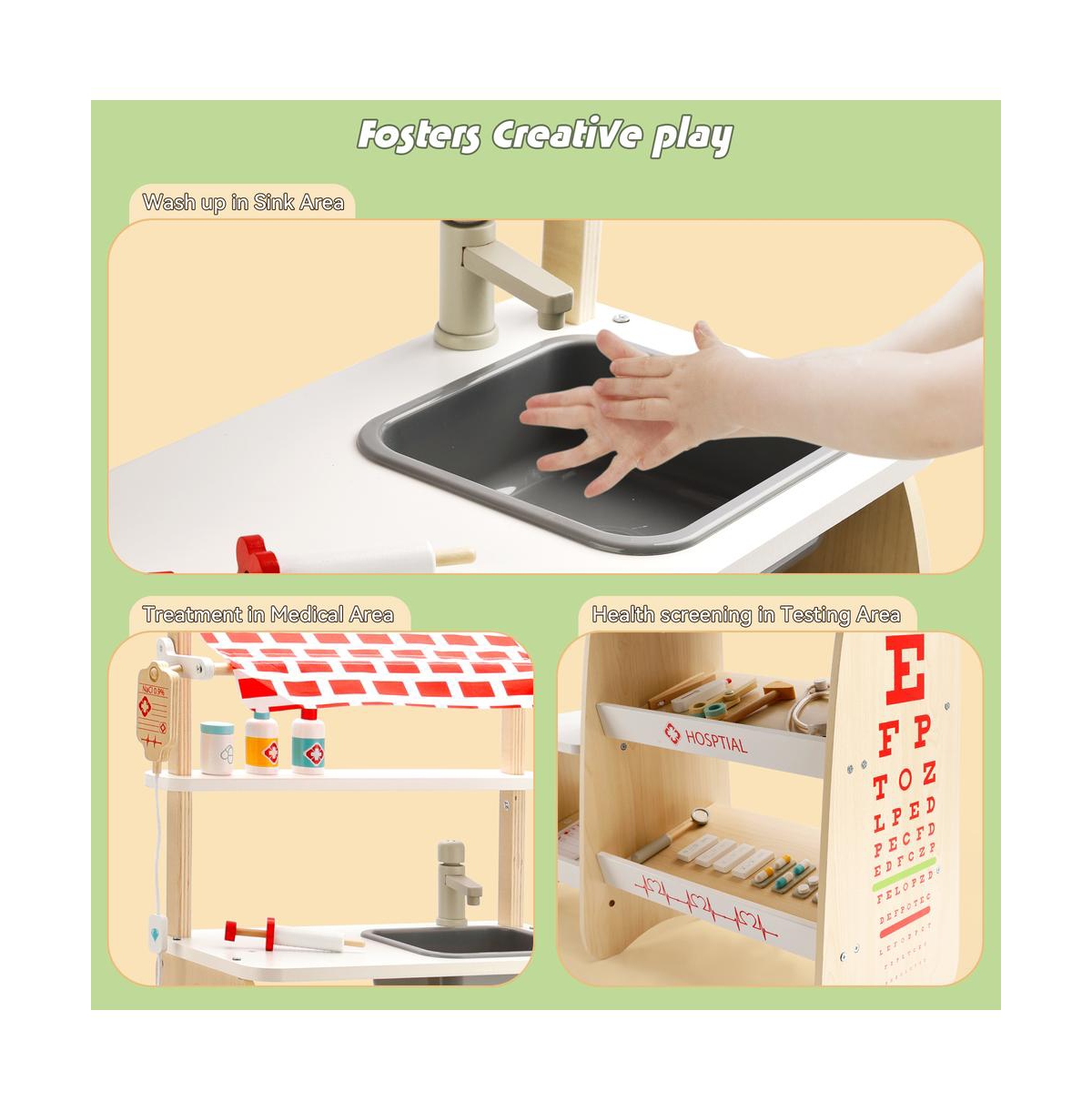 Bruce & Shark Kids Doctor Playset – 22-Piece Pretend Medical Kit with Tools