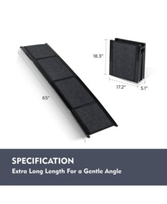 Dog Ramp with Non-Slip Surface, Up to 250LBS in Black