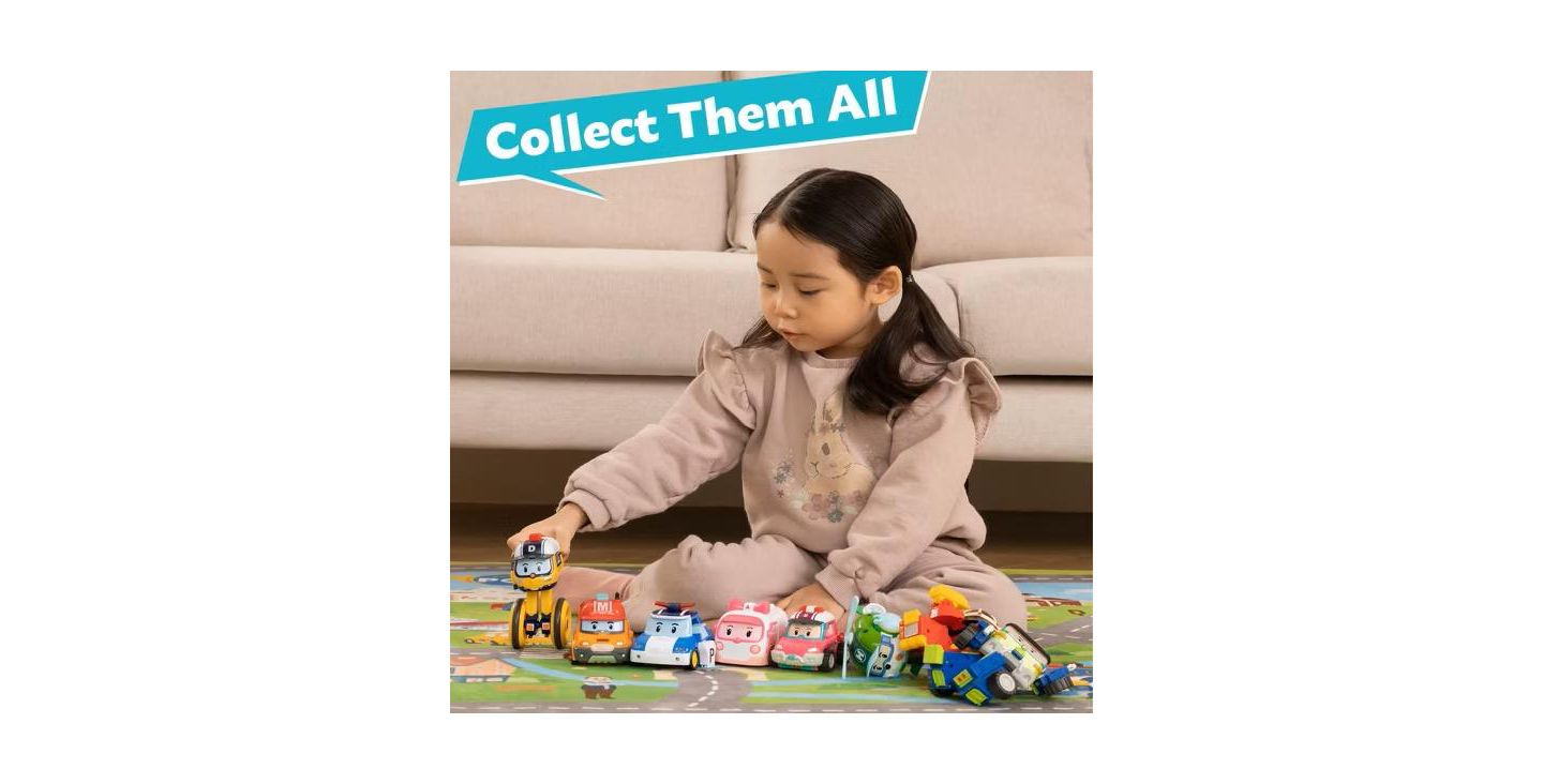 Детские игрушки Robocar Poli 6-Pack Die-Cast Metal Toy Cars with Brooms Town Friends (Cap, Mini, Rody, Trino, Camp, Lifty) – Fun Role-Play for Kids — фото 4