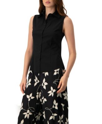 Women's Sleeveless Shirt Blouse