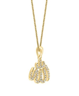 Diamond Allah 18" Pendant Necklace (1/8 ct. t.w.) in 14k White or Yellow Gold