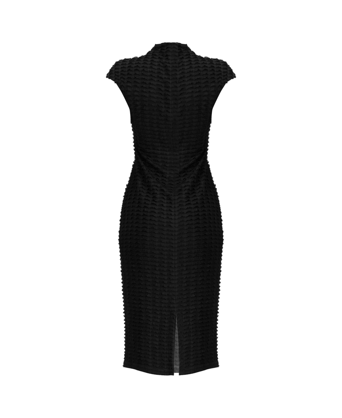 Ivonne Women's Sleeveless Black Midi Dress