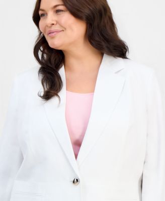 Plus Size Notch Collar Jacket