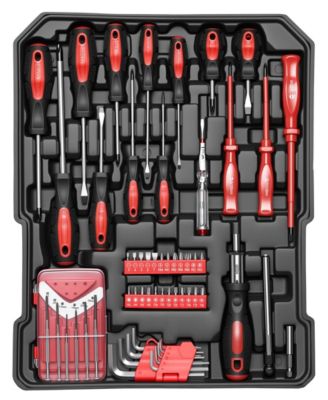 399-Piece Rolling Tool Set with Wheels, Aluminum Case and 4 Drawers, Metric Home and Auto Repair Tool Kit