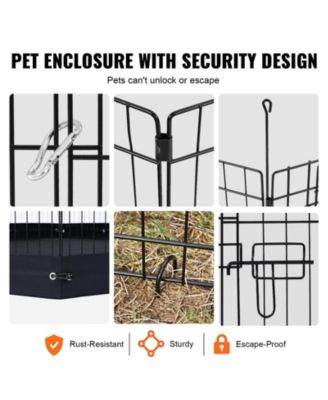 Dog Playpen, 4-Panel 24 x 36 in Foldable Metal Exercise Pen w/ Door & 600D Oxford Bottom Pad, Indoor/Outdoor Pet Fence