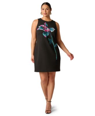 Plus Size Sleeveless Knit Mini Dress