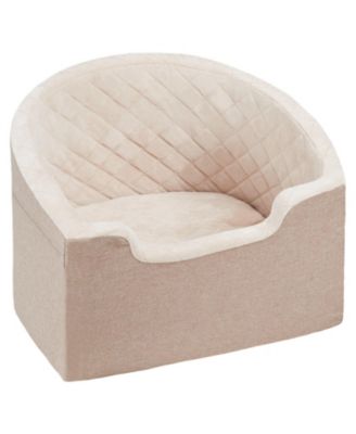 Waterproof Dog Car Booster Seat with Storage Pocket and Safety Leash