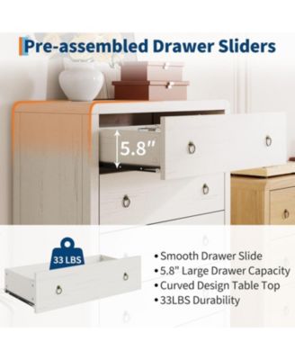 5-Drawer Modern Bedroom Dresser Chest Closet Storage Cabinet Organizer