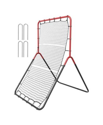 Baseball/Softball Rebounder Net, 3' x 4.5', 3-Way Pitchback Trainer, Fielding & Throwing Practice