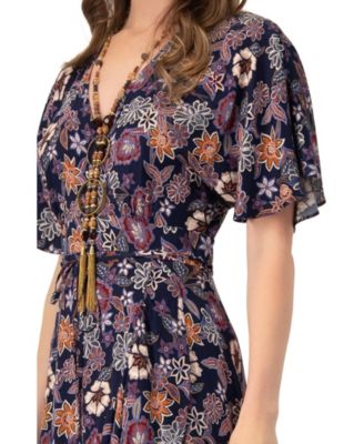 Women's V-Neck Wrap Maxi Dress