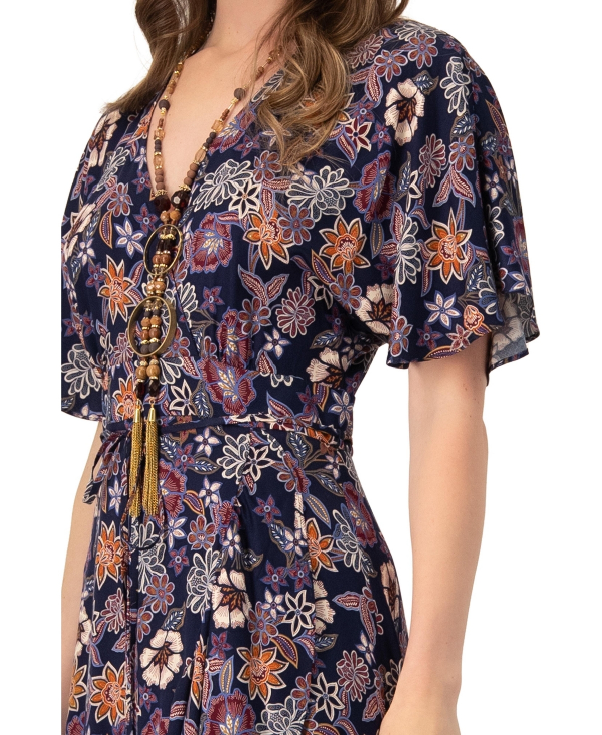 Ivonne Women's V-Neck Wrap Maxi Dress