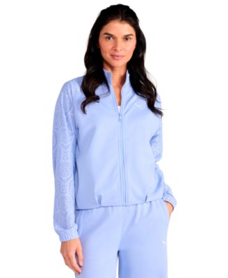 Women's Lace Bubble Hem Mock Neck Jacket