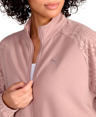 Women's Lace Bubble Hem Mock Neck Jacket