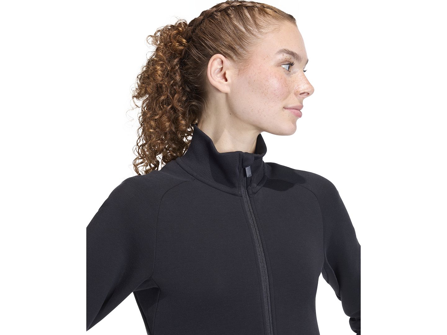 Женская куртка adidas Soft Lux Slim Sportswear Track Jacket, цвет: Чёрный — фото 3