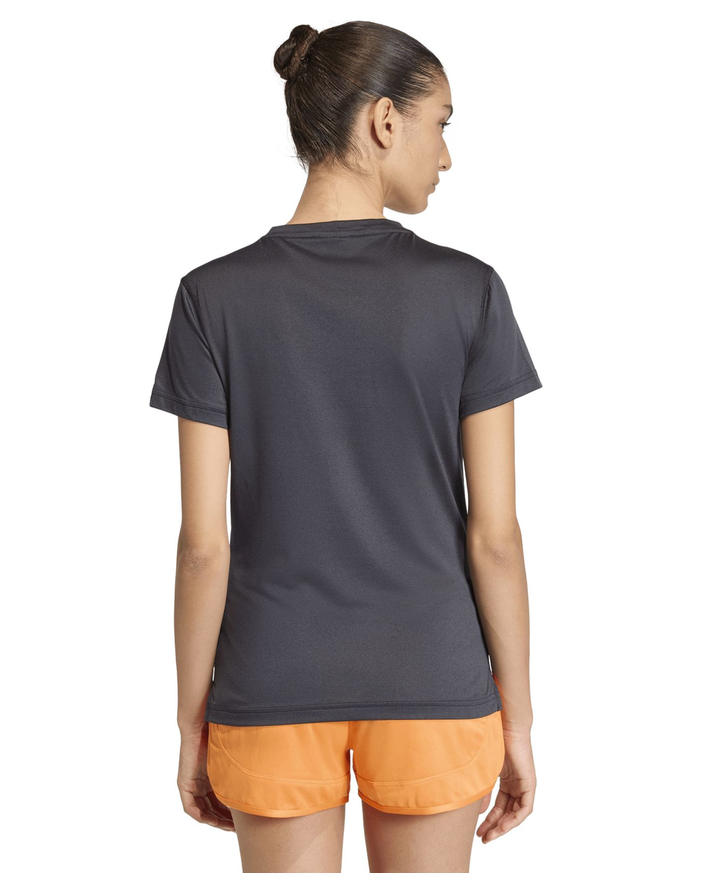 Женская футболка adidas Workout Essentials V-Neck, цвет: Чёрный — фото 4