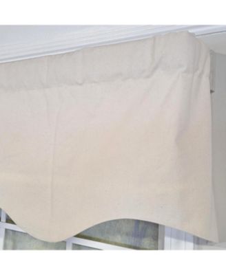 Soft Duck Regal 100% Cotton Rod Pocket Lined Window Valance 50" x 17" Off White