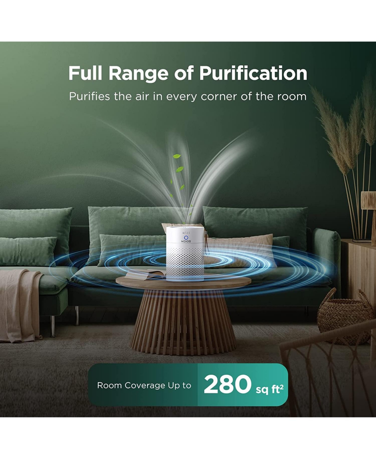 Zachvo Air Purifiers for Bedroom Home,for Desktop Office Car Pets with Usb, Night Light,Remove Smoke, Dust, Odors, Pollen