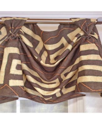 Atahualpa 3-S Victory 100% Cotton Tab Top Swag Window Curtain 54" x 25" Brown