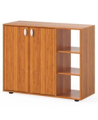 Entryway 3-Tier Shoe Storage Cabinet with Doors and Shelves