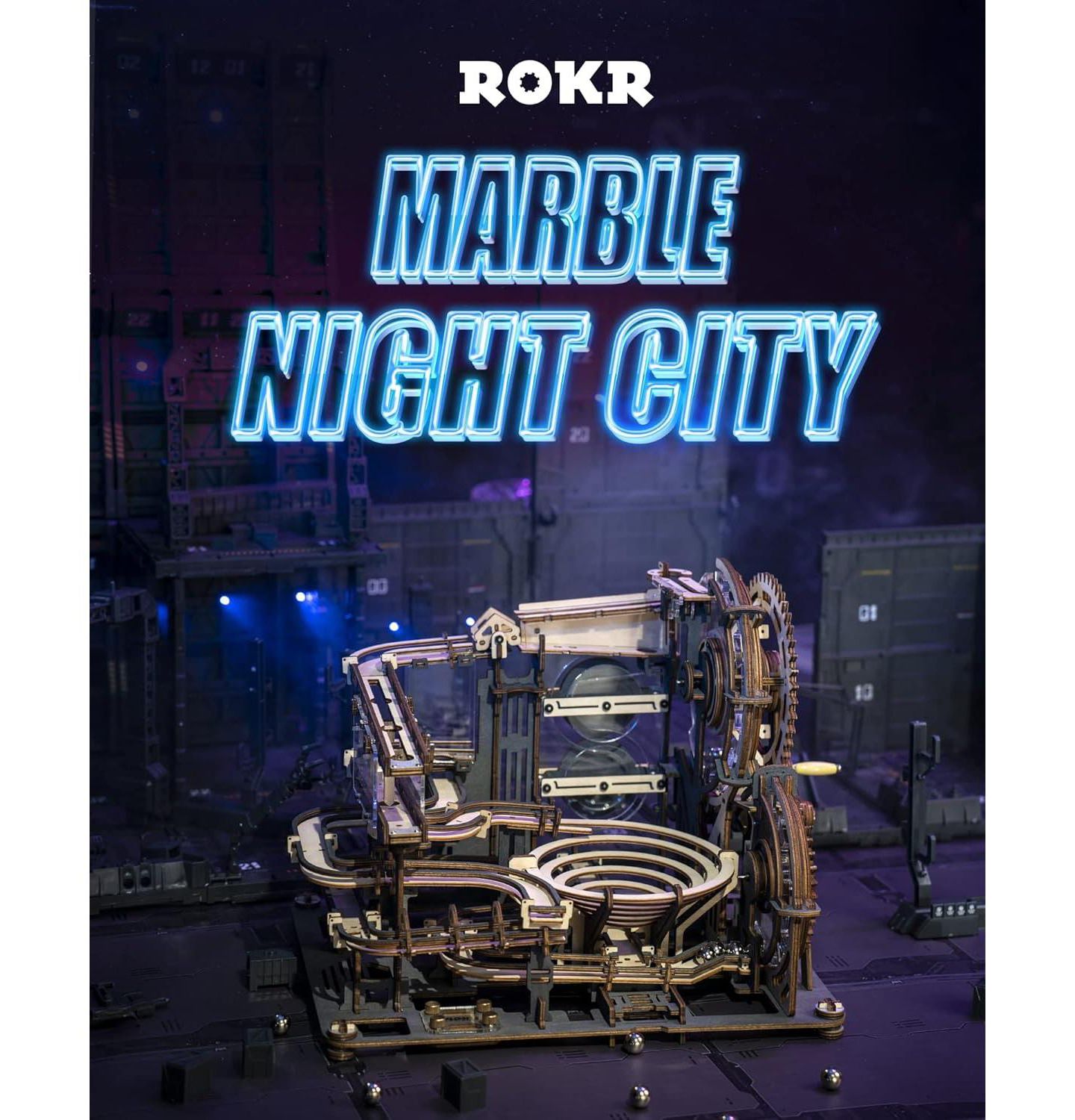 Детский конструктор Robotime Marble Night City Wooden Marble Run 294-Piece Building Kit, Ages 14+ — фото 2