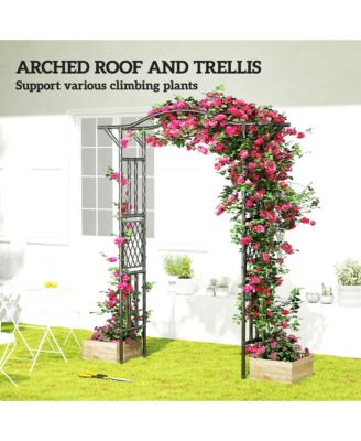 Garden Arch, Garden Arch Trellis with Extended Top,