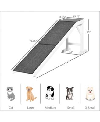 Convenient Pet Ram Dog Ramp in Grey and White