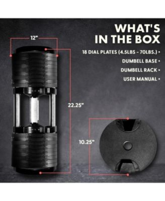 Adjustable Dumbbell, 9-in-1 Weight Options Fitness Equipment with Anti-Slip Metal Handle