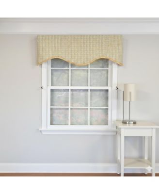 Rosalinda Cornice 100% Cotton Rod Pocket Lined  Window Valance 50" x 17" Yellow