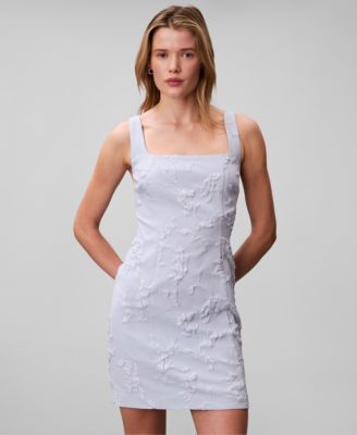 Women's Floral Square Neck Mini Dress