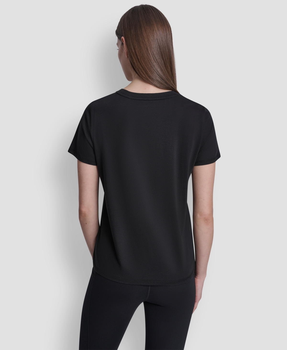 Dkny Sport Women's Rhinestone Varsity Logo Relaxed Fit Pull-On T-Shirt