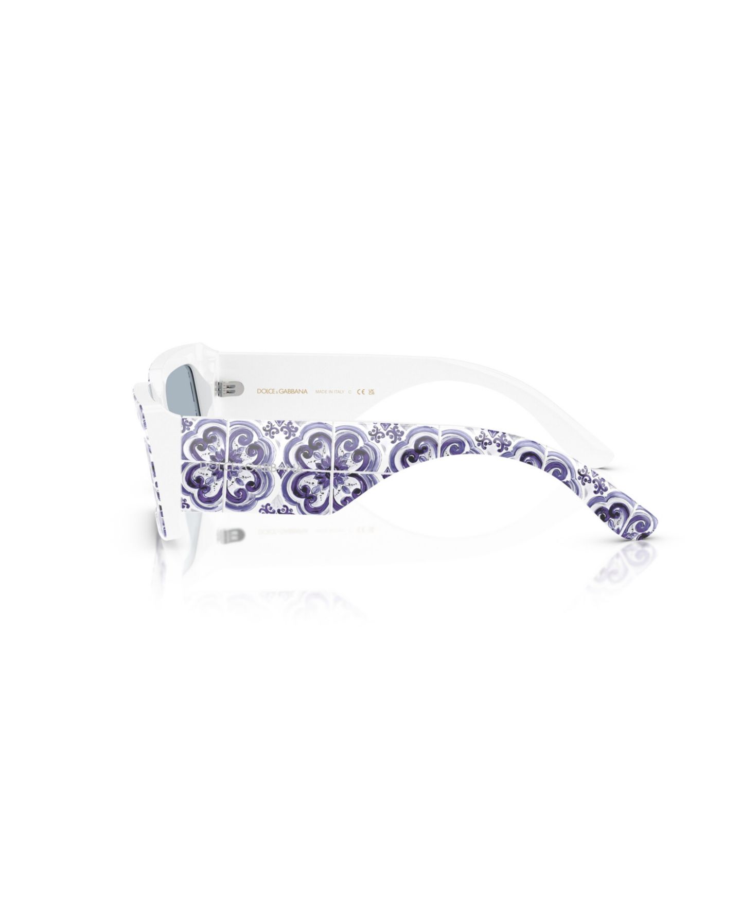 Женские солнцезащитные очки Dolce&Gabbana Rectangle Sunglasses, DG4416, цвет: Синий белый — фото 3