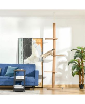 89.75" - 102.25" Tall Floor-to-Ceiling Cat Tree with Scratching Posts