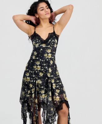 Women's Lace-Trim Handkerchief-Hem Dress