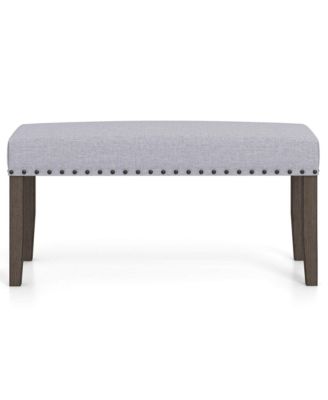 1 PCS 42.5" Upholstered Entryway Bench with Nailhead Trim Soft Padded Cushion Bedroom