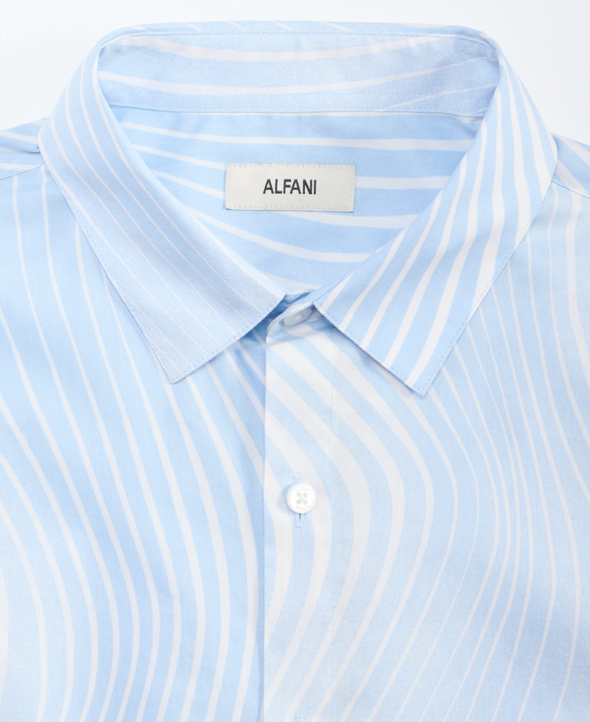 Alfani Men's Cotton Fluid Swirl Stripes Long-Sleeve Shirt, Macy's Exclusive