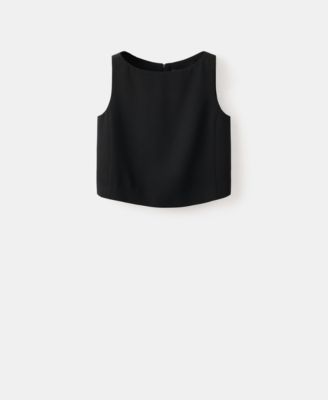 Women's Cropped Suit Vest