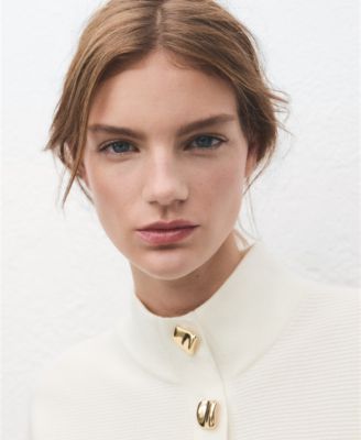 Women's Jewel Buttons Turtleneck Sweater