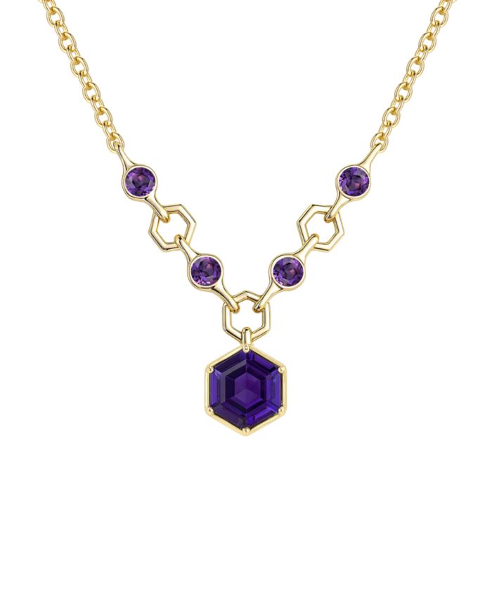 Amethyst (2.5 ct. t.w.) Hexagon Pendant Necklace in Sterling Silver (Also