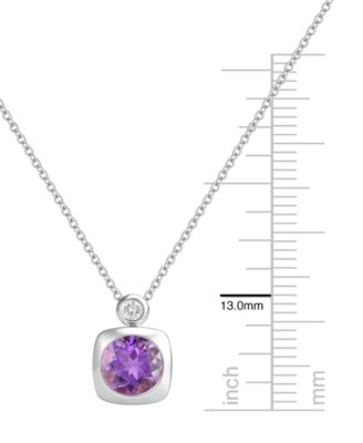 2-Pc. Amethyst (2.5 ct. t.w.) and Lab-Grown White Sapphire (0.1 ct. t.w.) Earrings And Necklace Set in 14k Gold Over Sterling Silver (Also Available in Other Gemstones)