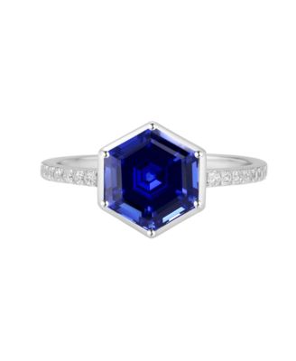 Amethyst (2 ct. t.w.) and Lab-Grown White Sapphire (0.01 ct. t.w.) Ring in 14k Gold Over Sterling Silver (Also Available in Multi-Stones)