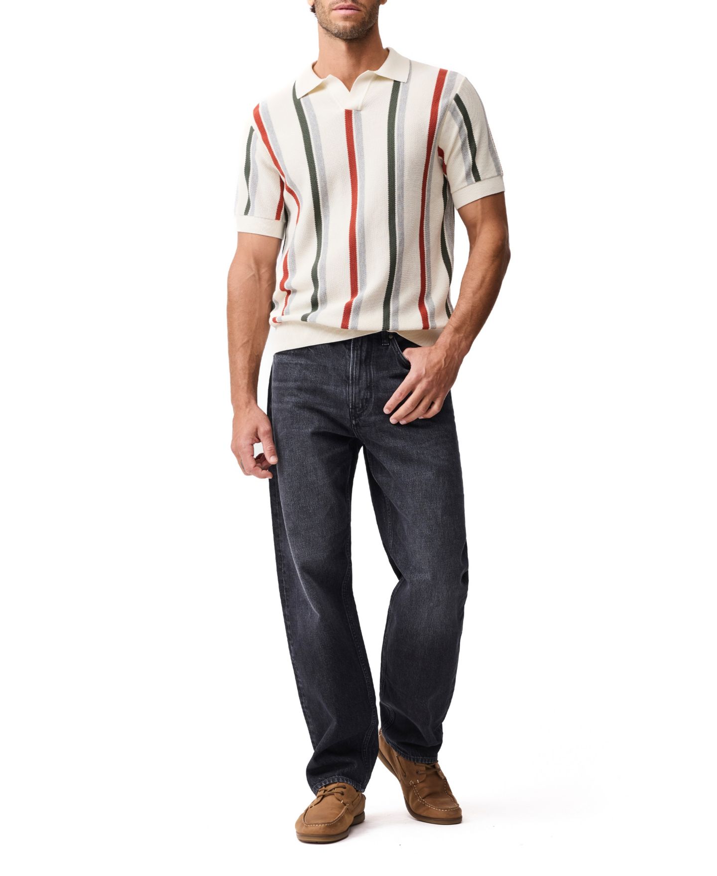 Мужское поло Rodd & Gunn Royce Hill Cotton Knit Polo Shirt, цвет: Кокосовый — фото 6