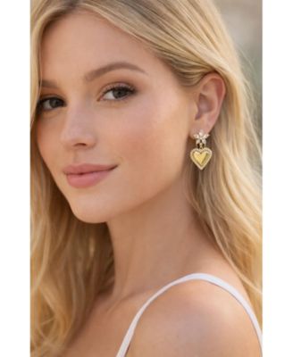 Bloom Heart Drop Earrings