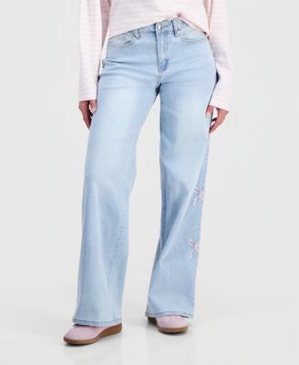 Women's Bow-Embroidery Ultra 90s Jeans
